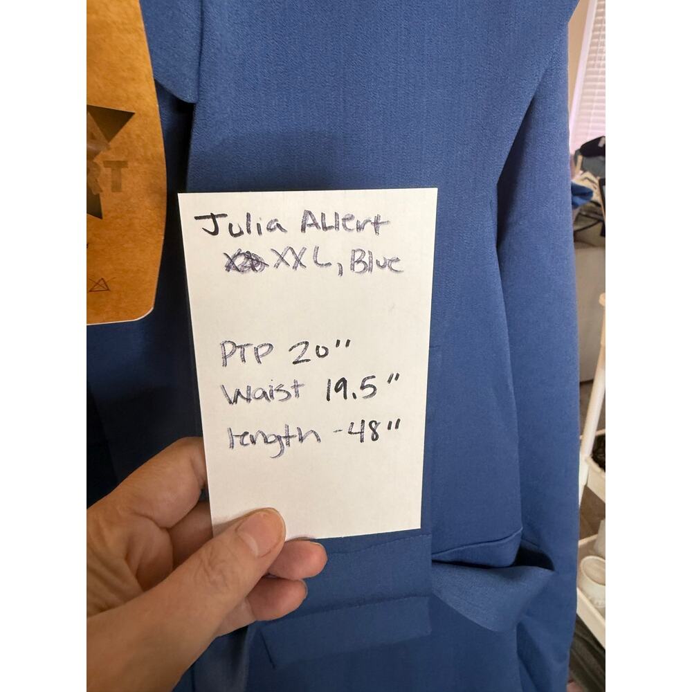 NWT Julia Allert Dress, Blue, XXL - Picture 7 of 7